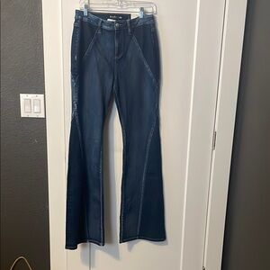 Miss Me Blue Flare Wide Leg Jeans
